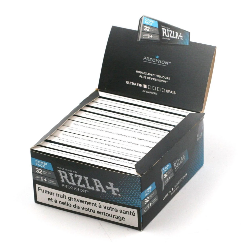 Boite De 24 Paquets Feuilles Slim Rizla Precision + Filtres Cartons 4 Boite De 24 Paquets Feuilles Slim Rizla Precision + Filtres Cartons – Image 2