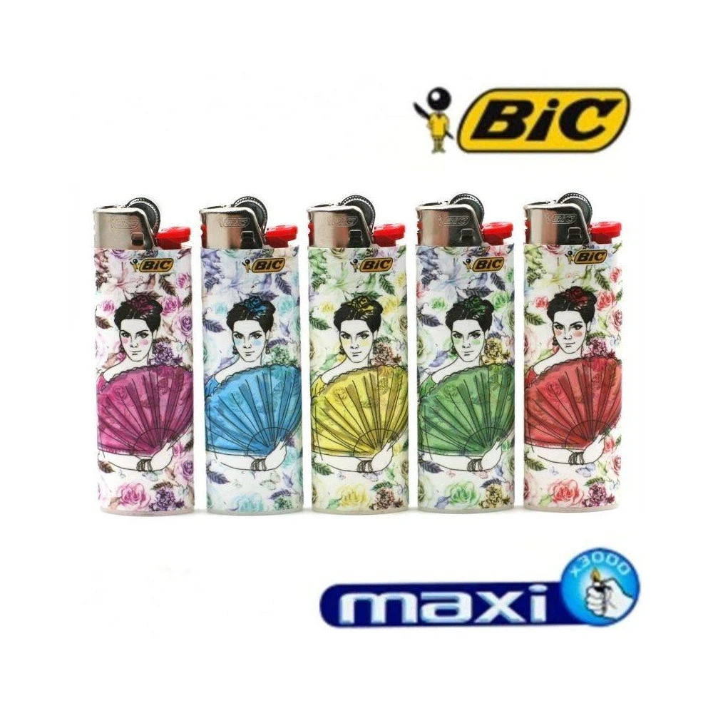 Boite De 50 Briquets Maxi BIC - Femme éventail 4 Boite De 50 Briquets Maxi BIC - Femme éventail – Image 2