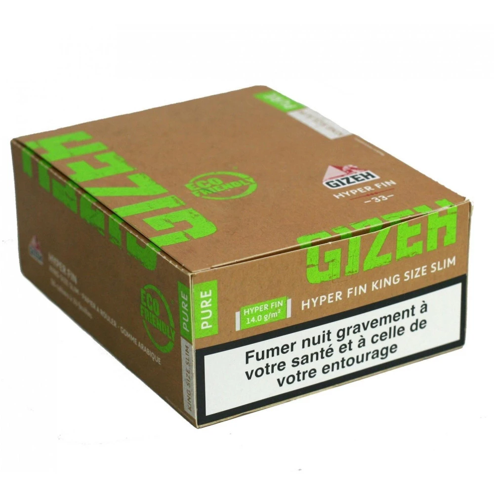 Boite De 50 Carnets De Feuille à Rouler - GIZEH PURE King Size Slim 3 Boite De 50 Carnets De Feuille à Rouler - GIZEH PURE King Size Slim