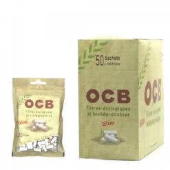 Boite De 50 Sachets De Filtres Slim Bio - OCB -Fournitures Pour Fumeurs boite de 50 sachets de filtres slim bio ocb 3