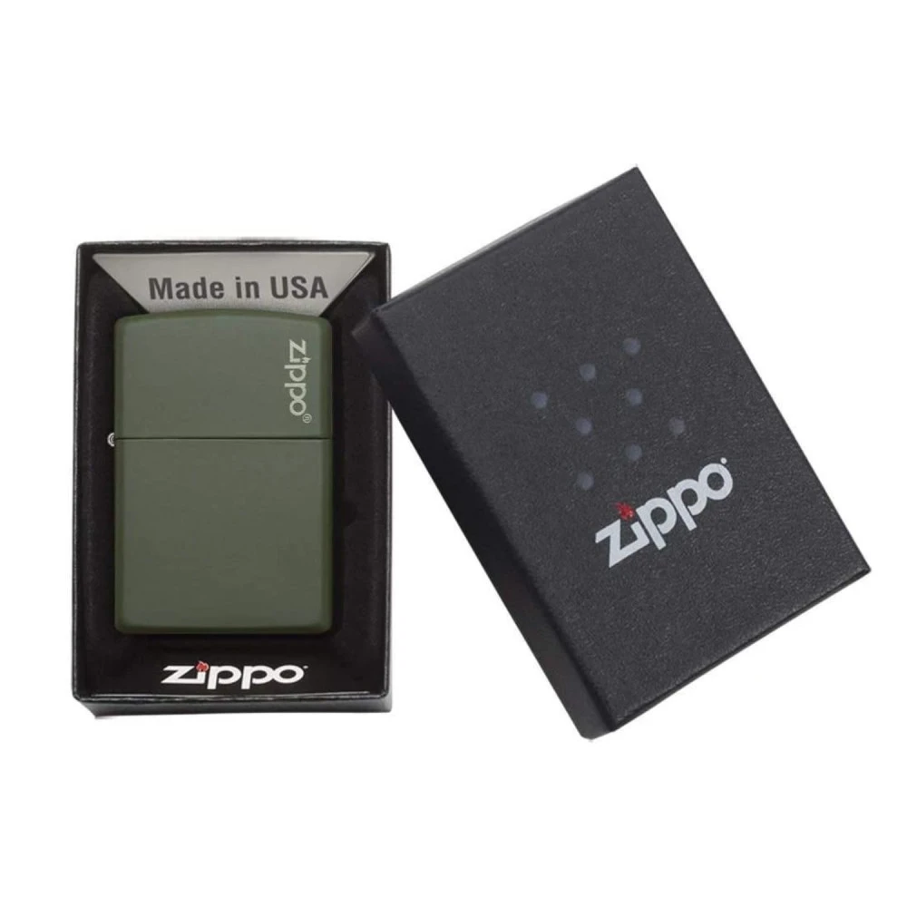 Briquet Zippo Logo - Vert Mat 5 Briquet Zippo Logo - Vert Mat – Image 3