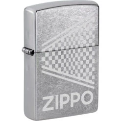 Briquet Zippo Street Chrome Checkered -Fournitures Pour Fumeurs briquet zippo street chrome checkered 1