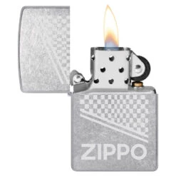 Briquet Zippo Street Chrome Checkered -Fournitures Pour Fumeurs briquet zippo street chrome checkered 2