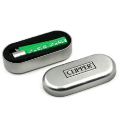 Clipper Métal Avec Etui – Green Pattern -Fournitures Pour Fumeurs clipper metal avec etui green pattern 2