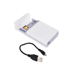 Champ Etui à Cigarettes Avec Allume-Cigarette - Blanc -Fournitures Pour Fumeurs etui a cigarettes avec allume cigarette blanc 2