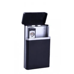 Champ Etui à Cigarettes Avec Allume-Cigarette - Noir -Fournitures Pour Fumeurs etui a cigarettes avec allume cigarette noir 4