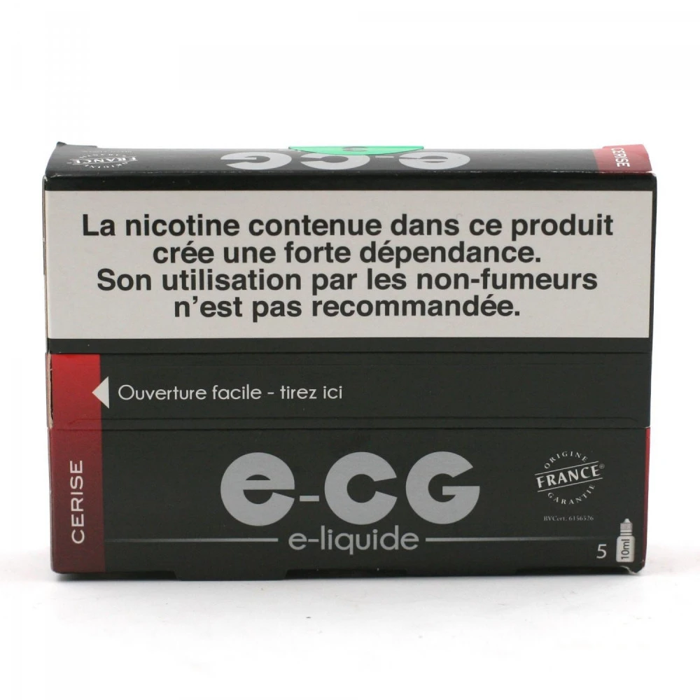 Lot De 5 Flacons E-CG - Goût Cerise 0 Mg/ml 4 Lot De 5 Flacons E-CG - Goût Cerise 0 Mg/ml – Image 2
