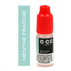 Lot De 5 Flacons E-CG - Menthe Fraîche 11 Mg/ml -Fournitures Pour Fumeurs lot de 5 flacons e cg menthe fraiche 11 mg ml 2