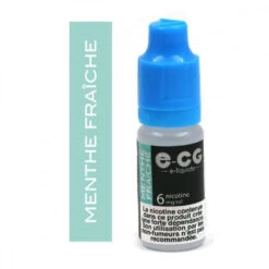 Lot De 5 Flacons E-CG - Menthe Fraîche 6 Mg/ml -Fournitures Pour Fumeurs lot de 5 flacons e cg menthe fraiche 6 mg ml 2