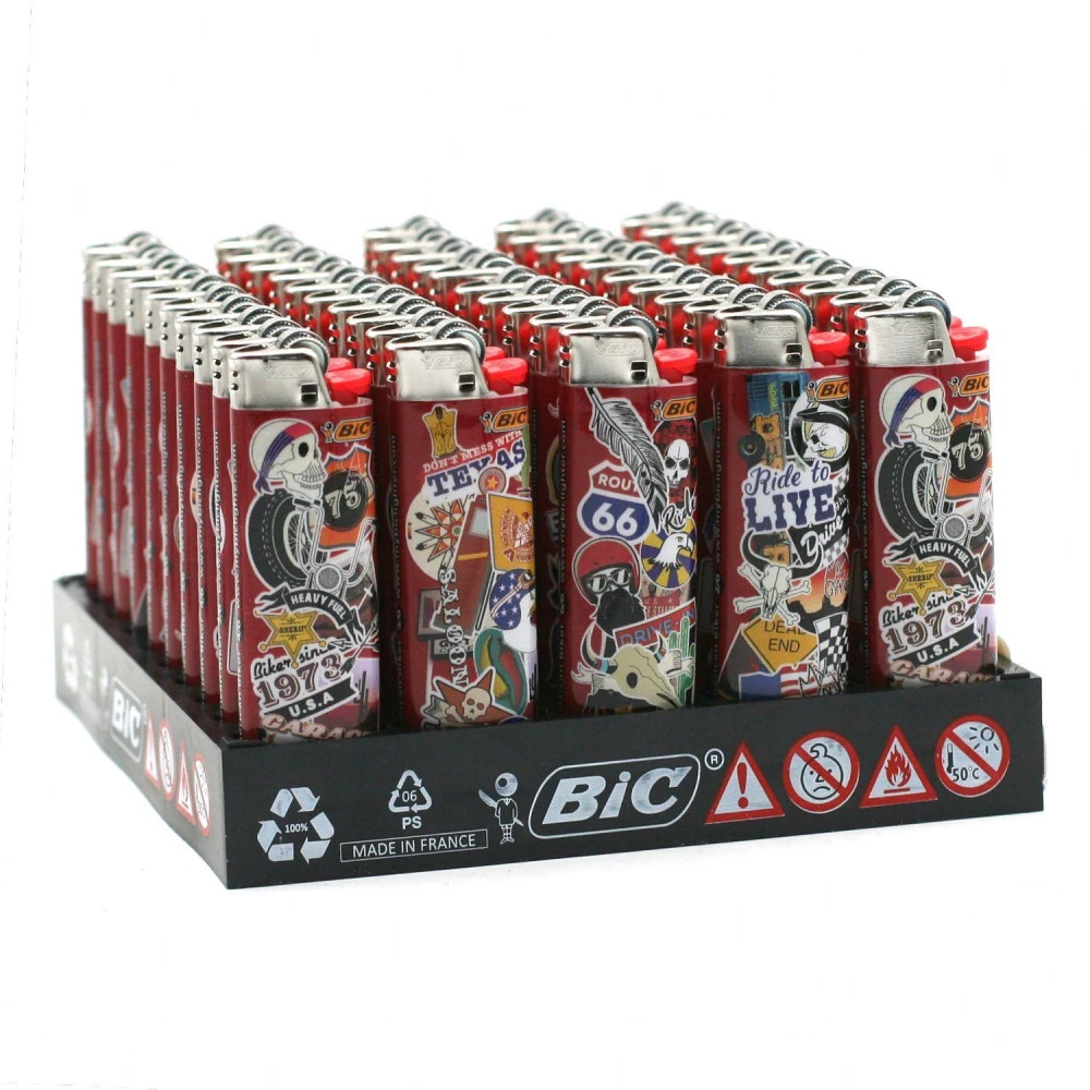 Lot De 50 Briquets BIC MAXI J26 - US BIKERS 3 Lot De 50 Briquets BIC MAXI J26 - US BIKERS