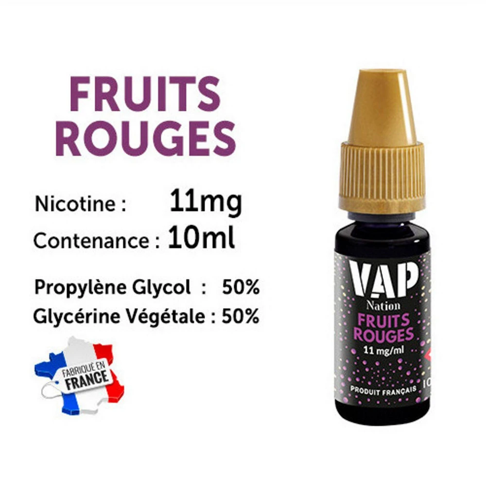 Vap Nation Lot De 5 Liquides - Fruits Rouges 11 Mg 3 Vap Nation Lot De 5 Liquides - Fruits Rouges 11 Mg